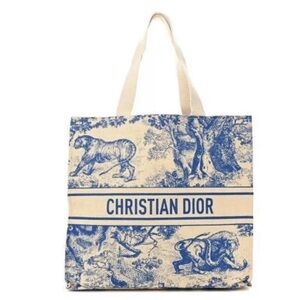 Christian Dior Dioriviera Blue Beige Tote Bag